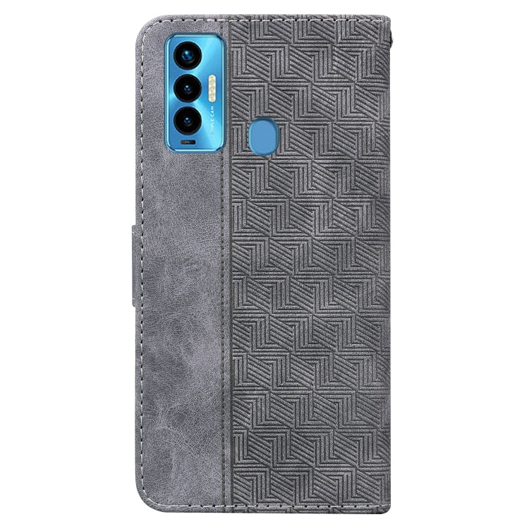 For Tecno Camon 18i Geometric Embossed Leather Phone Case