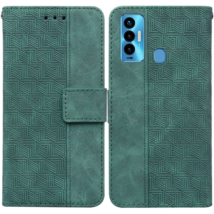 For Tecno Camon 18i Geometric Embossed Leather Phone Case