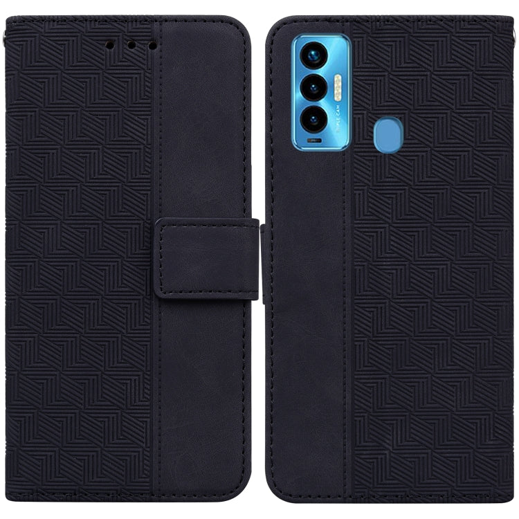 For Tecno Camon 18i Geometric Embossed Leather Phone Case