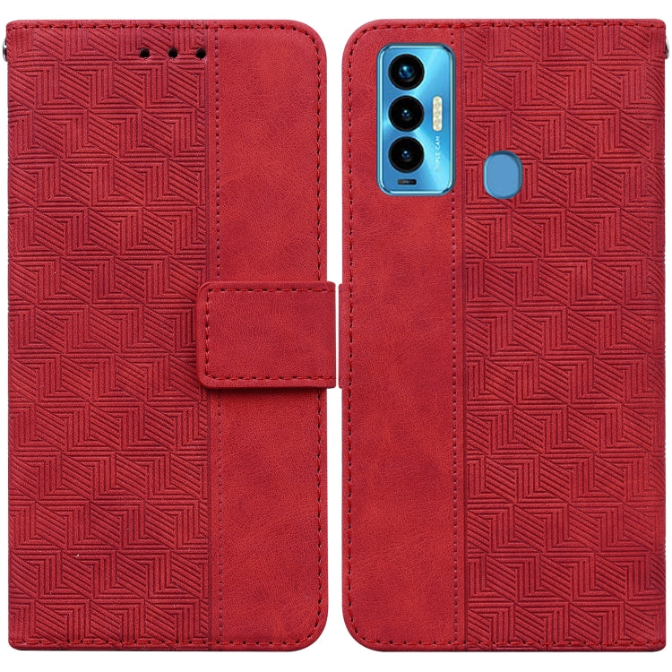 For Tecno Camon 18i Geometric Embossed Leather Phone Case