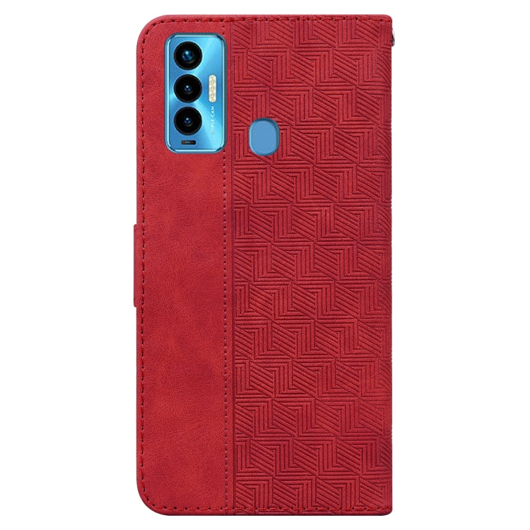For Tecno Camon 18i Geometric Embossed Leather Phone Case