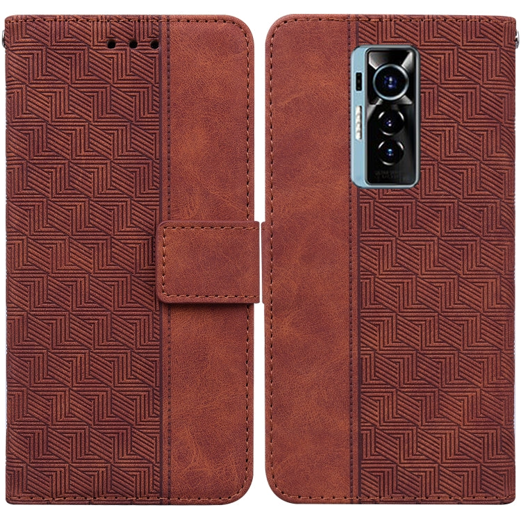 For Tecno Phantom X Geometric Embossed Leather Phone Case