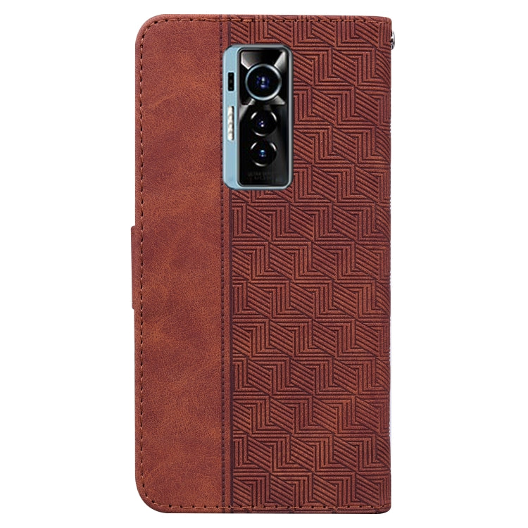 For Tecno Phantom X Geometric Embossed Leather Phone Case