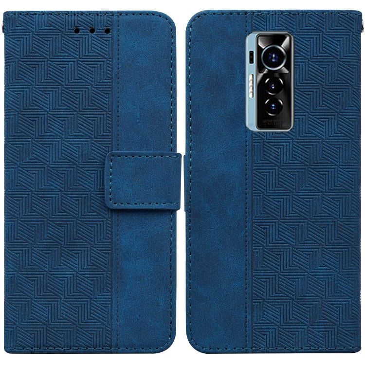 For Tecno Phantom X Geometric Embossed Leather Phone Case