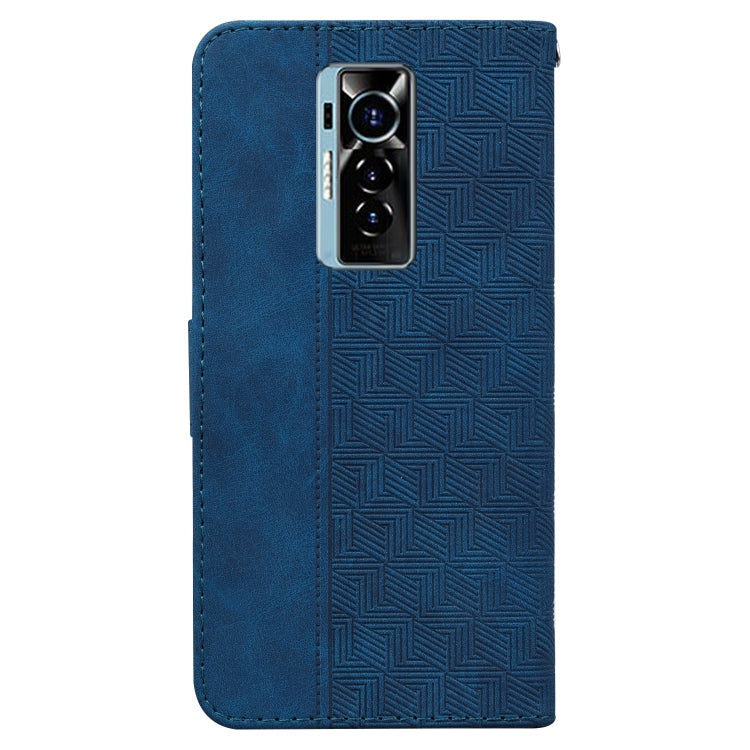 For Tecno Phantom X Geometric Embossed Leather Phone Case