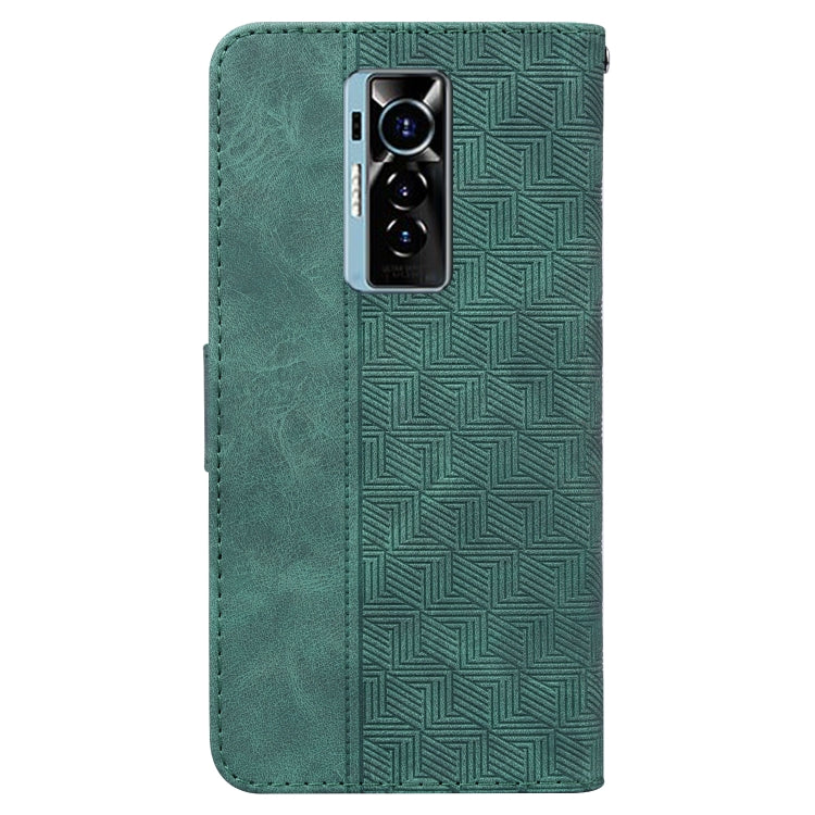 For Tecno Phantom X Geometric Embossed Leather Phone Case