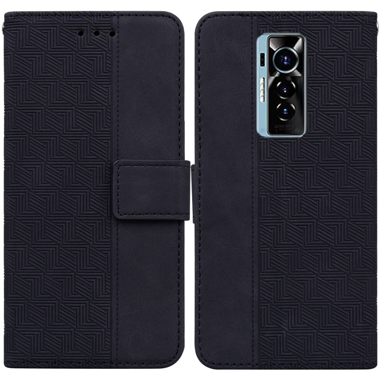 For Tecno Phantom X Geometric Embossed Leather Phone Case