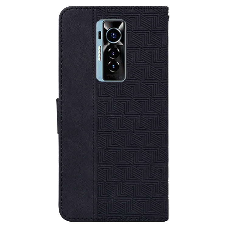 For Tecno Phantom X Geometric Embossed Leather Phone Case