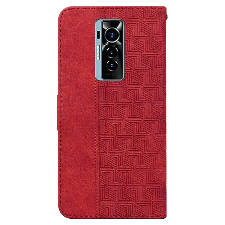 For Tecno Phantom X Geometric Embossed Leather Phone Case
