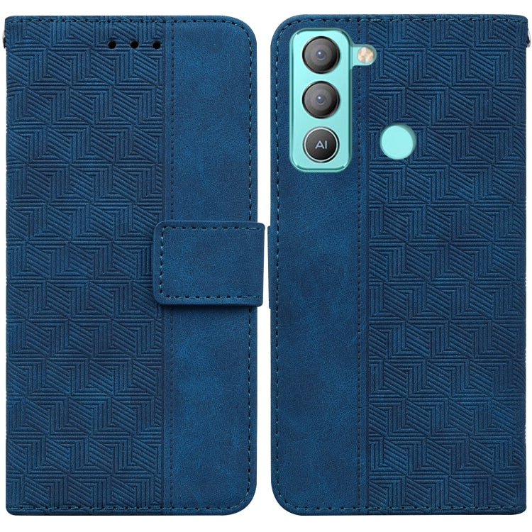 For Tecno Pop 5 LTE BD4 Geometric Embossed Leather Phone Case