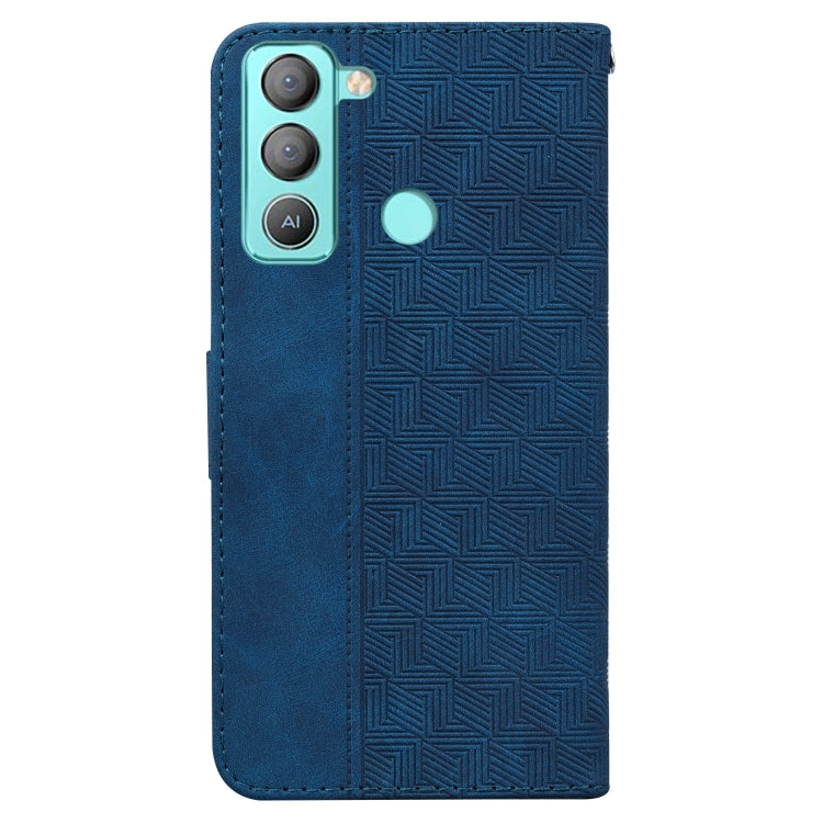 For Tecno Pop 5 LTE BD4 Geometric Embossed Leather Phone Case