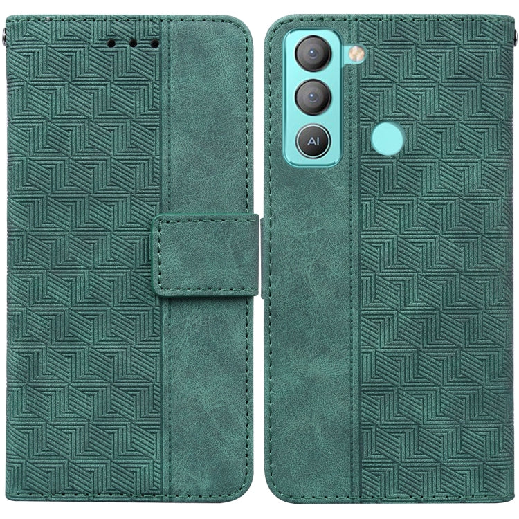 For Tecno Pop 5 LTE BD4 Geometric Embossed Leather Phone Case
