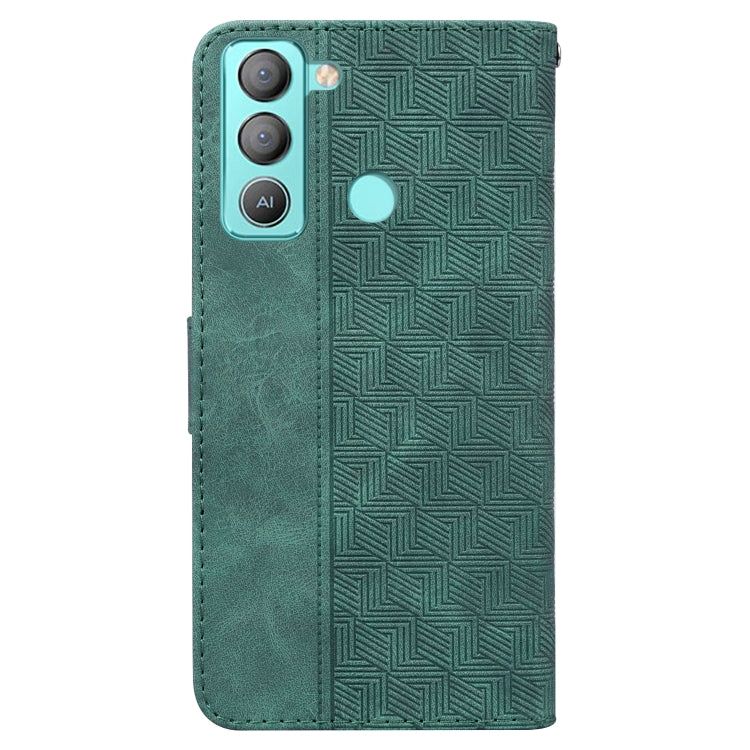 For Tecno Pop 5 LTE BD4 Geometric Embossed Leather Phone Case