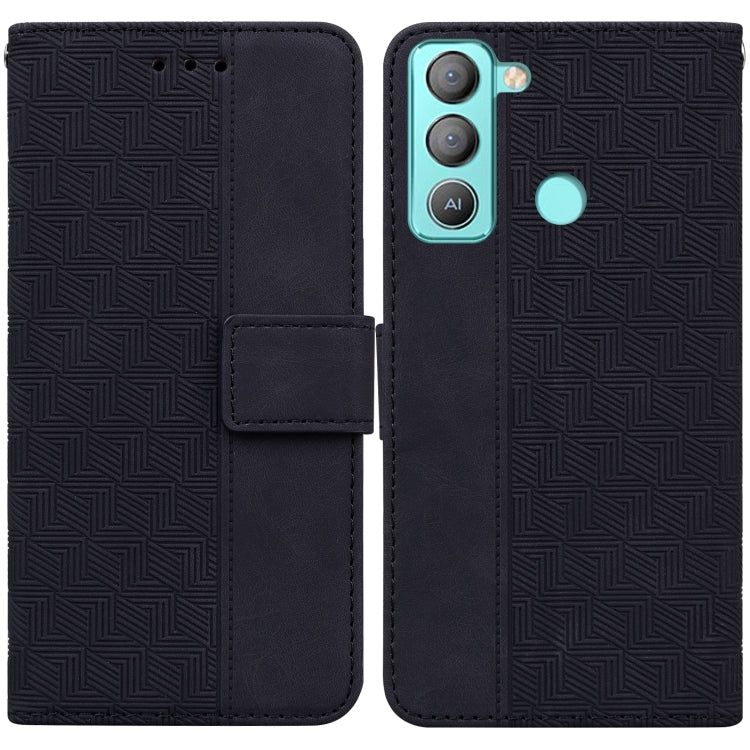 For Tecno Pop 5 LTE BD4 Geometric Embossed Leather Phone Case