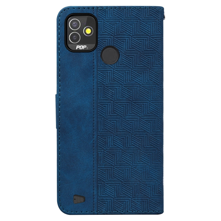 For Tecno Pop 5P Geometric Embossed Leather Phone Case
