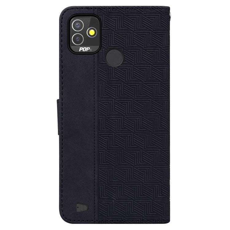 For Tecno Pop 5P Geometric Embossed Leather Phone Case