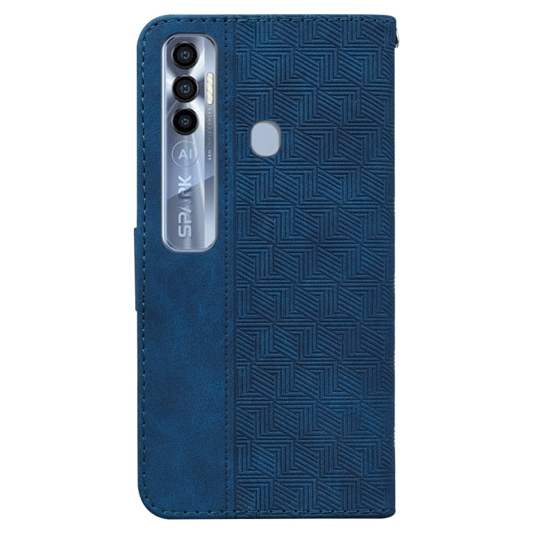 For Tecno Spark 7 Pro Geometric Embossed Leather Phone Case