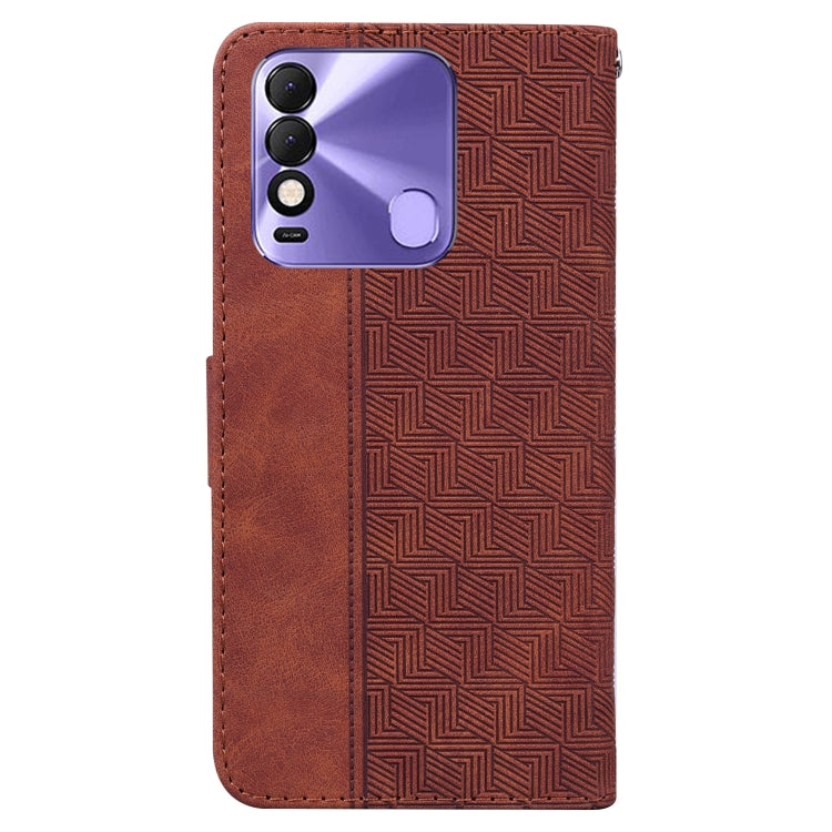 For Tecno Spark 8 / 8T Geometric Embossed Leather Phone Case