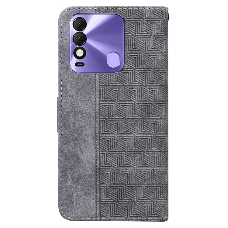 For Tecno Spark 8 / 8T Geometric Embossed Leather Phone Case