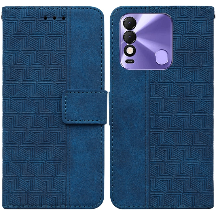 For Tecno Spark 8 / 8T Geometric Embossed Leather Phone Case