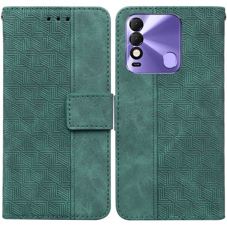 For Tecno Spark 8 / 8T Geometric Embossed Leather Phone Case