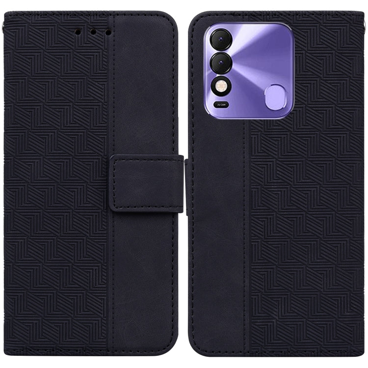 For Tecno Spark 8 / 8T Geometric Embossed Leather Phone Case