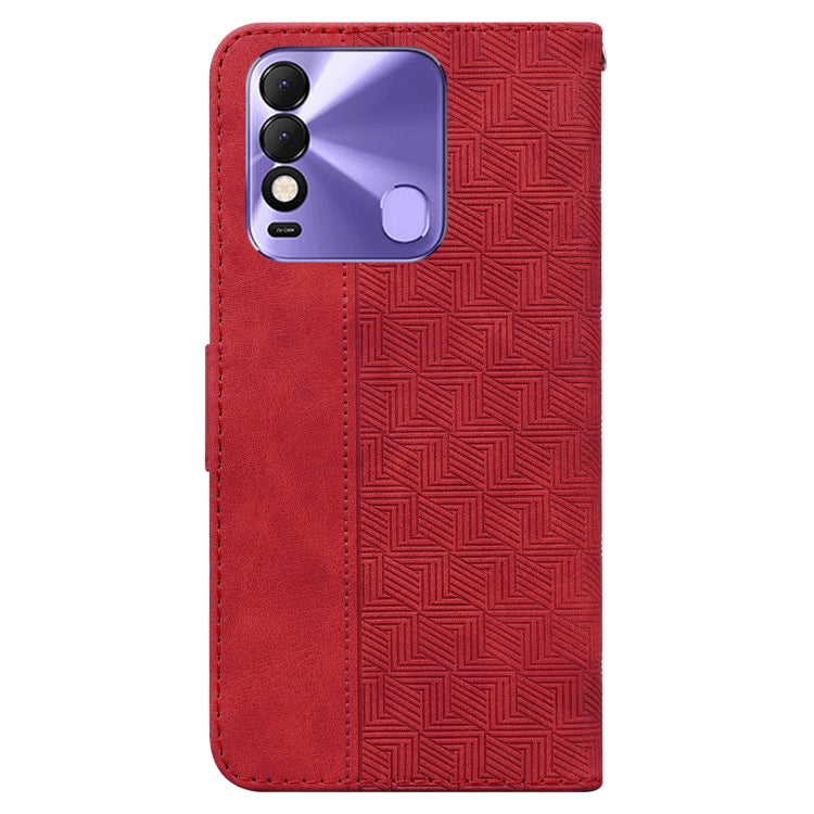 For Tecno Spark 8 / 8T Geometric Embossed Leather Phone Case