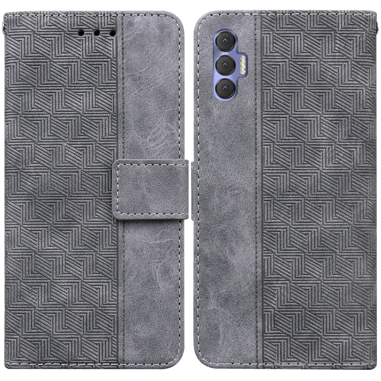 For Tecno Spark 8P Geometric Embossed Leather Phone Case