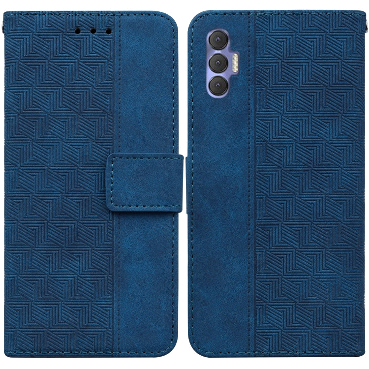 For Tecno Spark 8P Geometric Embossed Leather Phone Case