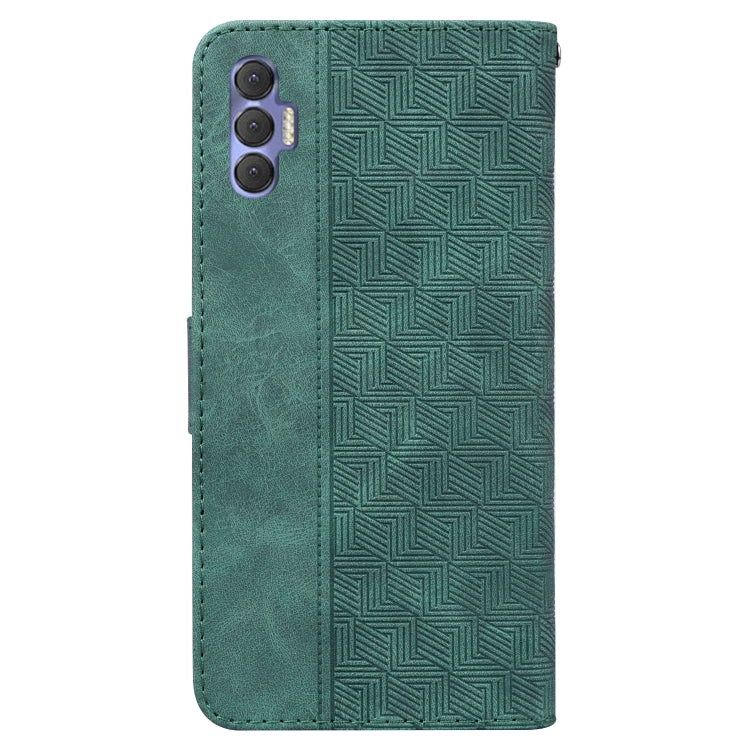 For Tecno Spark 8P Geometric Embossed Leather Phone Case