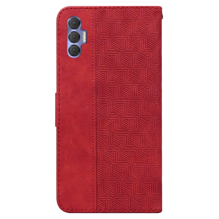 For Tecno Spark 8P Geometric Embossed Leather Phone Case