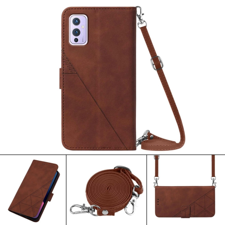 For OnePlus 9 EU / US Version Crossbody 3D Embossed Flip Leather Phone Case