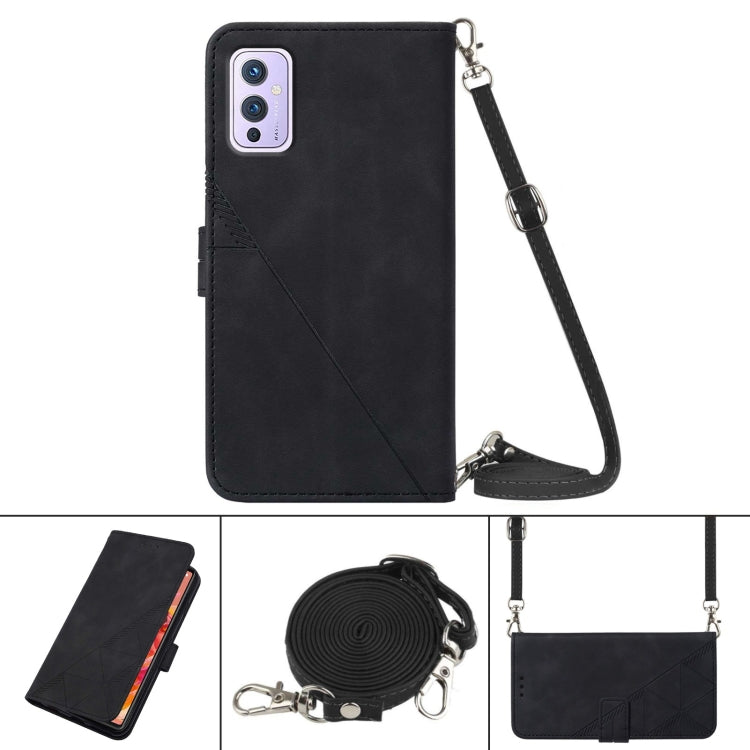 For OnePlus 9 EU / US Version Crossbody 3D Embossed Flip Leather Phone Case