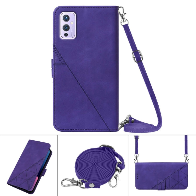 For OnePlus 9 EU / US Version Crossbody 3D Embossed Flip Leather Phone Case