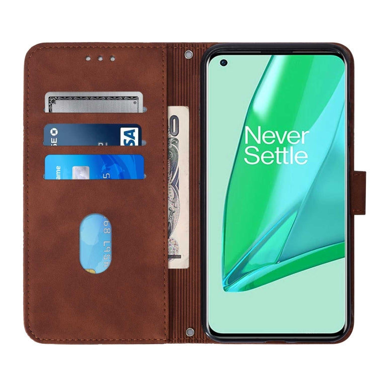 For OnePlus 9 Pro Crossbody 3D Embossed Flip Leather Phone Case