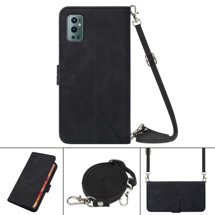 For OnePlus 9 Pro Crossbody 3D Embossed Flip Leather Phone Case