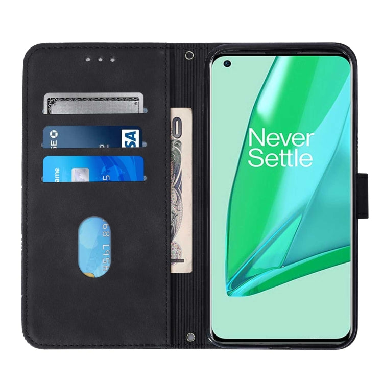 For OnePlus 9 Pro Crossbody 3D Embossed Flip Leather Phone Case