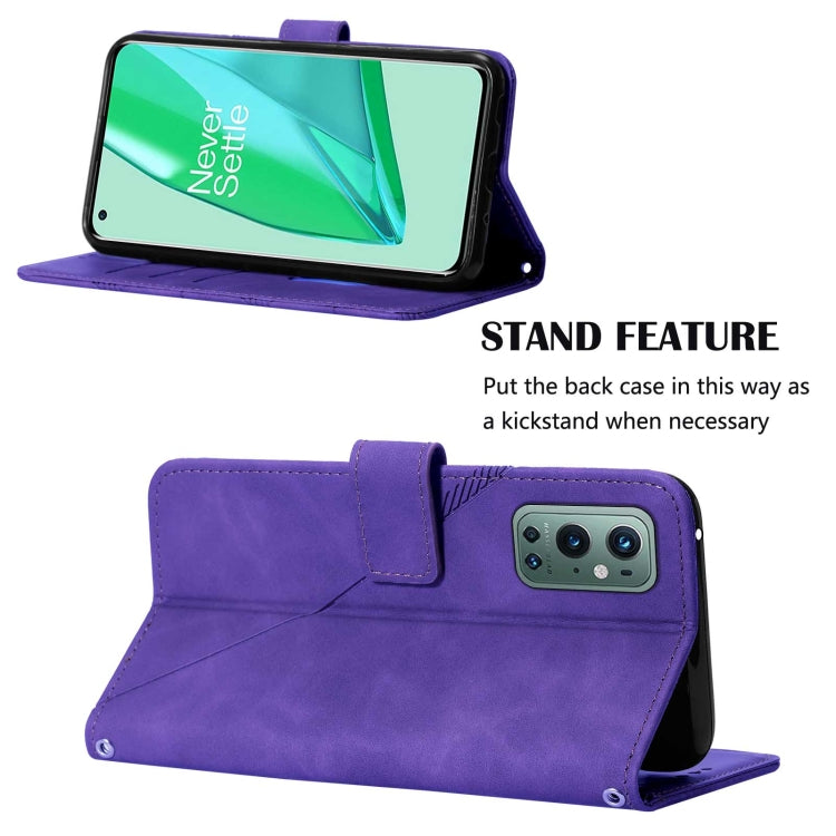 For OnePlus 9 Pro Crossbody 3D Embossed Flip Leather Phone Case
