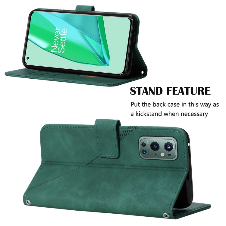 For OnePlus 9 Pro Crossbody 3D Embossed Flip Leather Phone Case