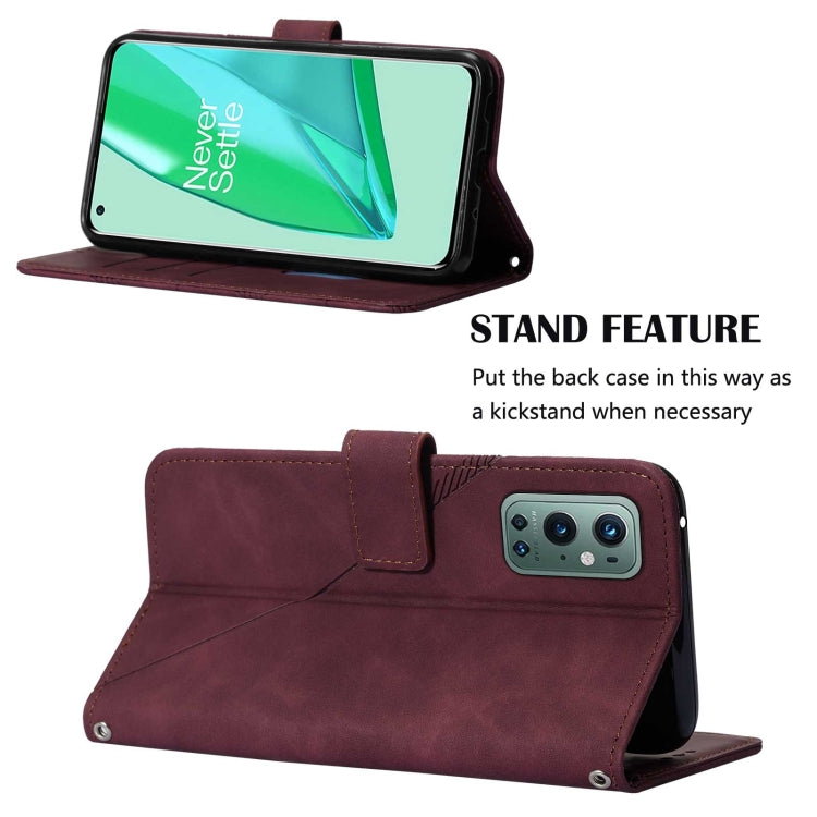 For OnePlus 9 Pro Crossbody 3D Embossed Flip Leather Phone Case