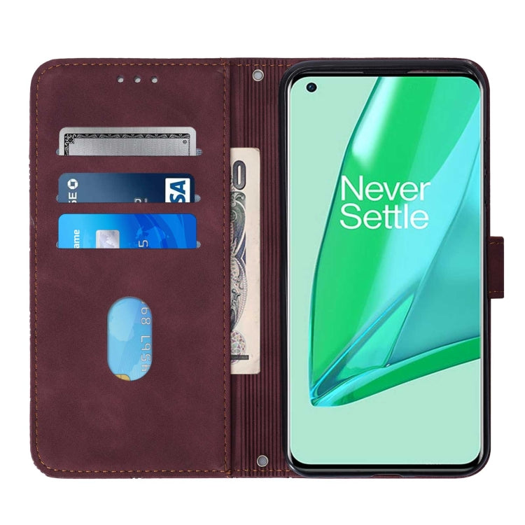 For OnePlus 9 Pro Crossbody 3D Embossed Flip Leather Phone Case