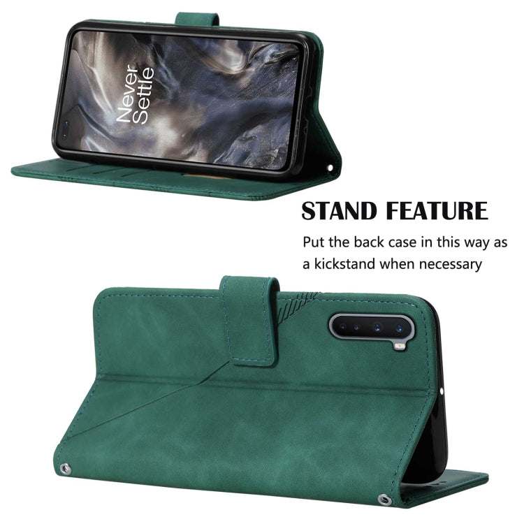 For OnePlus Nord Crossbody 3D Embossed Flip Leather Phone Case