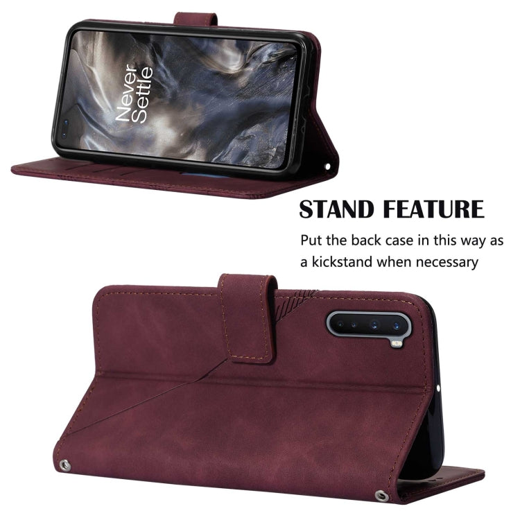 For OnePlus Nord Crossbody 3D Embossed Flip Leather Phone Case