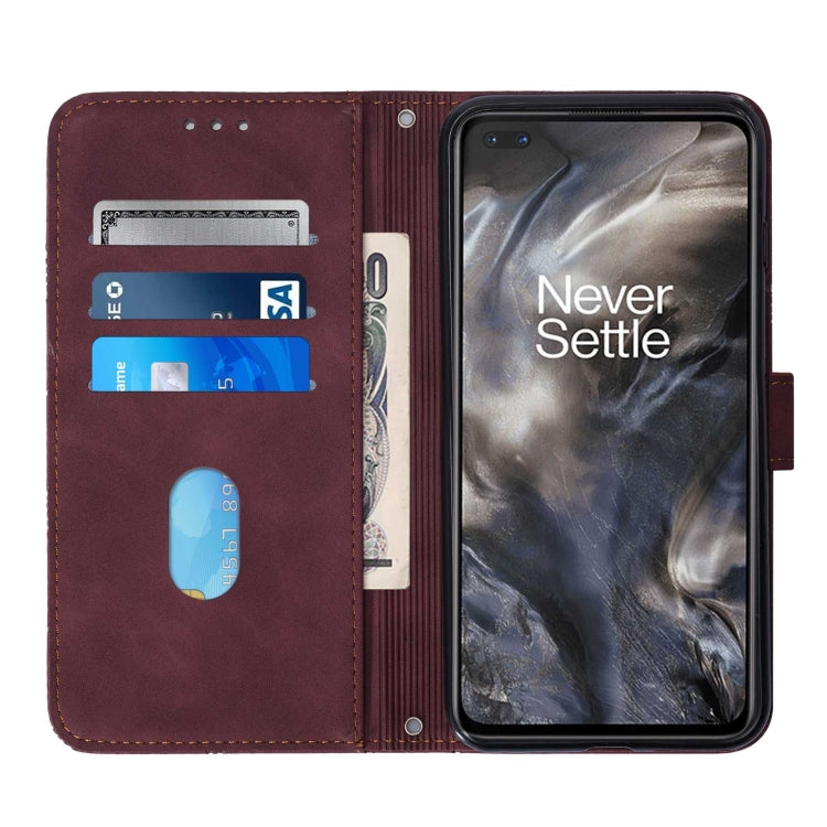 For OnePlus Nord Crossbody 3D Embossed Flip Leather Phone Case