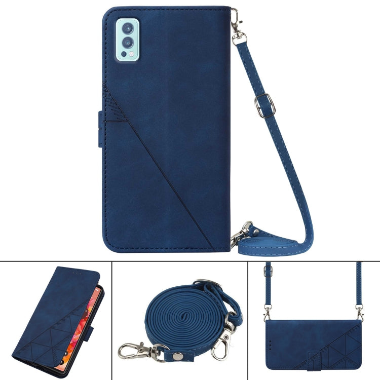 For OnePlus Nord 2 5G Crossbody 3D Embossed Flip Leather Phone Case