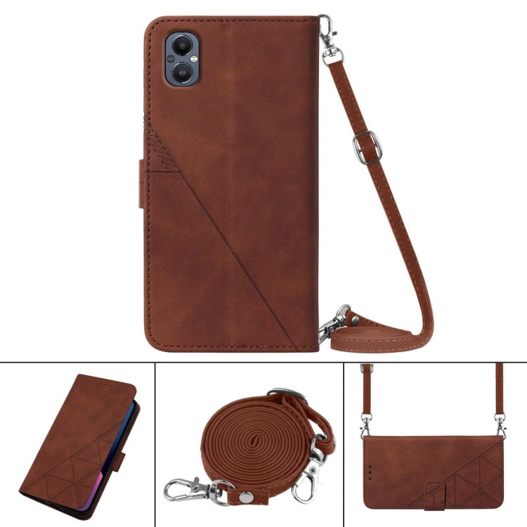 For OnePlus Nord N10 5G Crossbody 3D Embossed Flip Leather Phone Case
