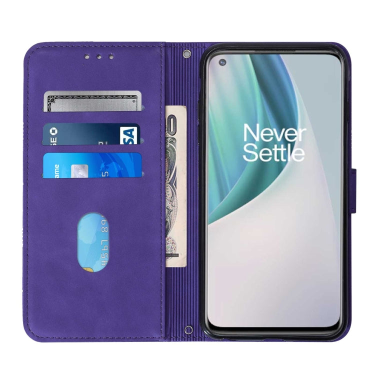 For OnePlus Nord N10 5G Crossbody 3D Embossed Flip Leather Phone Case