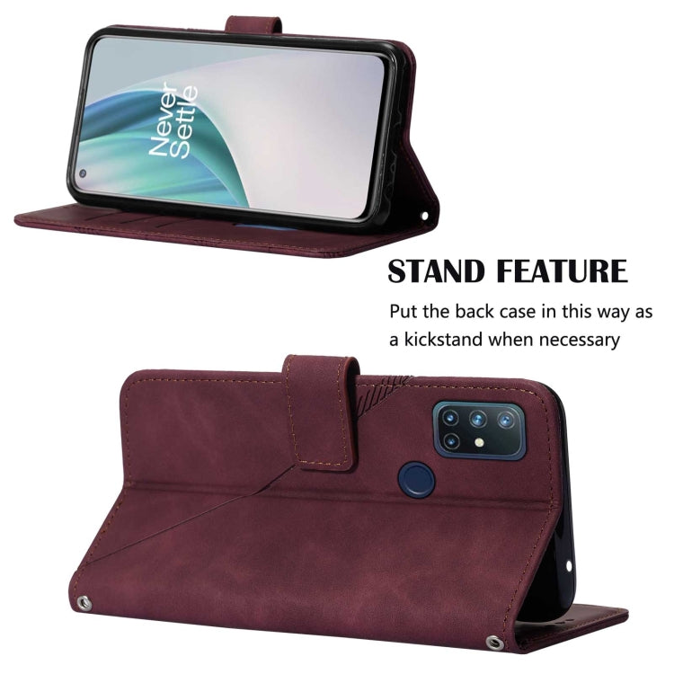 For OnePlus Nord N10 5G Crossbody 3D Embossed Flip Leather Phone Case