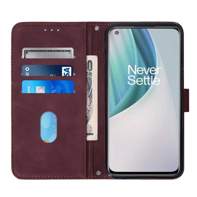 For OnePlus Nord N10 5G Crossbody 3D Embossed Flip Leather Phone Case