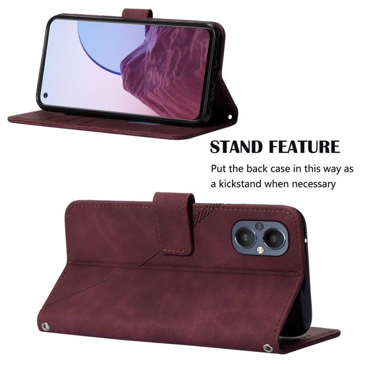 For OnePlus Nord N20 5G Crossbody 3D Embossed Flip Leather Phone Case